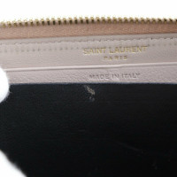 Yves Saint Laurent Täschchen/Portemonnaie aus Leder in Beige