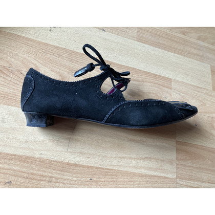 Etro Slippers/Ballerinas Suede in Black