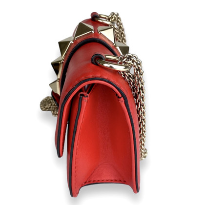 Valentino Garavani Glam Lock aus Leder in Rot