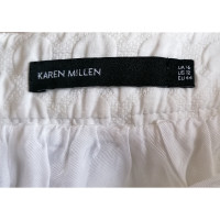 Karen Millen Gonna in Cotone in Bianco