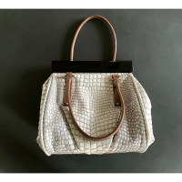 Giorgio Armani Handbag Leather in Cream