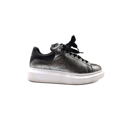 Mcqueen, Alexander Trainers Leather in Silvery