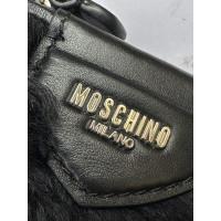 Moschino Clutch Bag Fur in Black