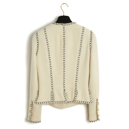 Chanel Giacca/Cappotto in Lana in Crema