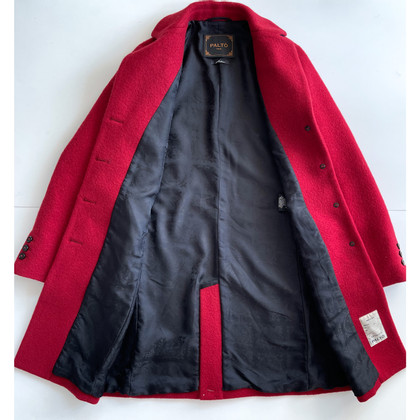 Paltò Veste/Manteau en Laine en Rouge