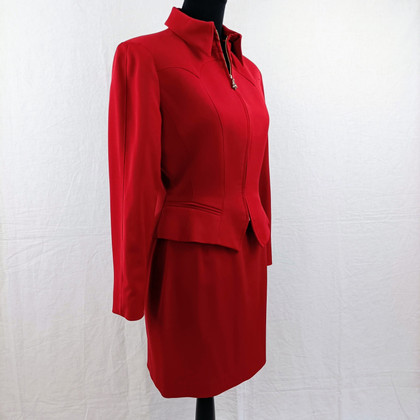 Mugler Suit Wol in Rood