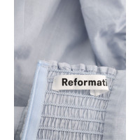 Reformation Robe en Coton en Bleu