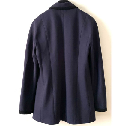Chanel Jacke/Mantel aus Viskose in Blau