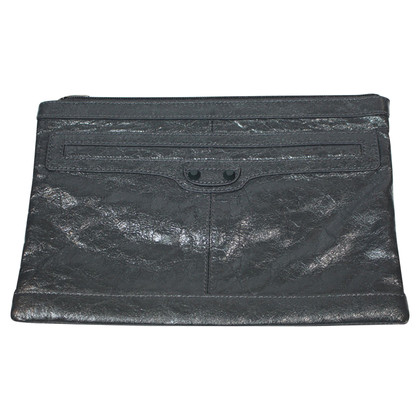 Balenciaga Clutch Bag Leather in Grey