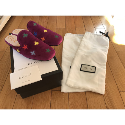 Gucci Slippers/Ballerinas Leather in Violet
