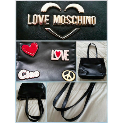 Moschino Love Tote bag Leather in Black