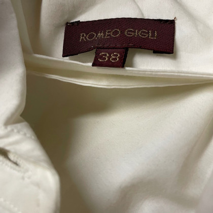 Romeo Gigli Oberteil aus Baumwolle in Weiß