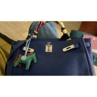 Hermès Kelly Bag 32 aus Leder in Blau