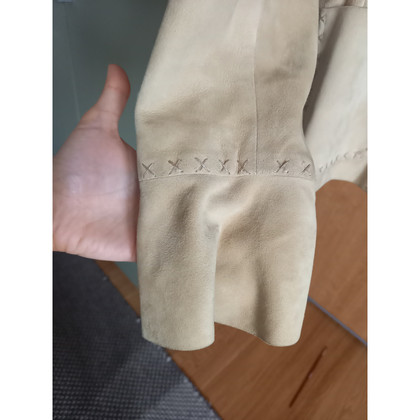 Max Mara Jacket/Coat Leather in Beige