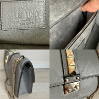 Valentino Garavani Glam Lock Leather in Grey