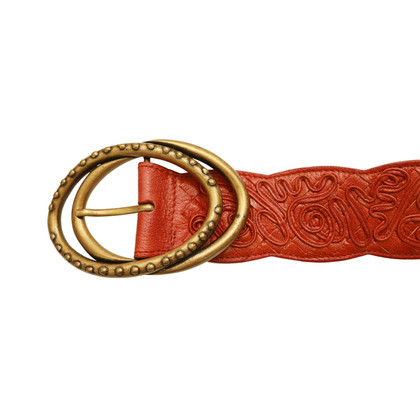 Bottega Veneta Gürtel aus Leder in Rot