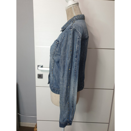 Blumarine Jacke/Mantel aus Jeansstoff in Blau
