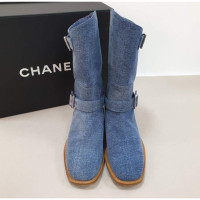 Chanel Bottes en Coton en Bleu