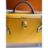 Hermès Kelly Bag 20 Leather in Yellow