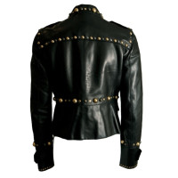 Gucci Leather jacket with gold studs