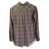 Current Elliott Check shirt with fringes