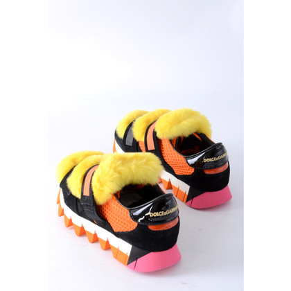 Dolce & Gabbana Sneakers aus Leder in Orange