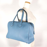 Hermès Victoria Bag Leather in Blue