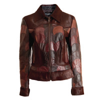 Dolce & Gabbana Lederjacke im Patchwork-Stil