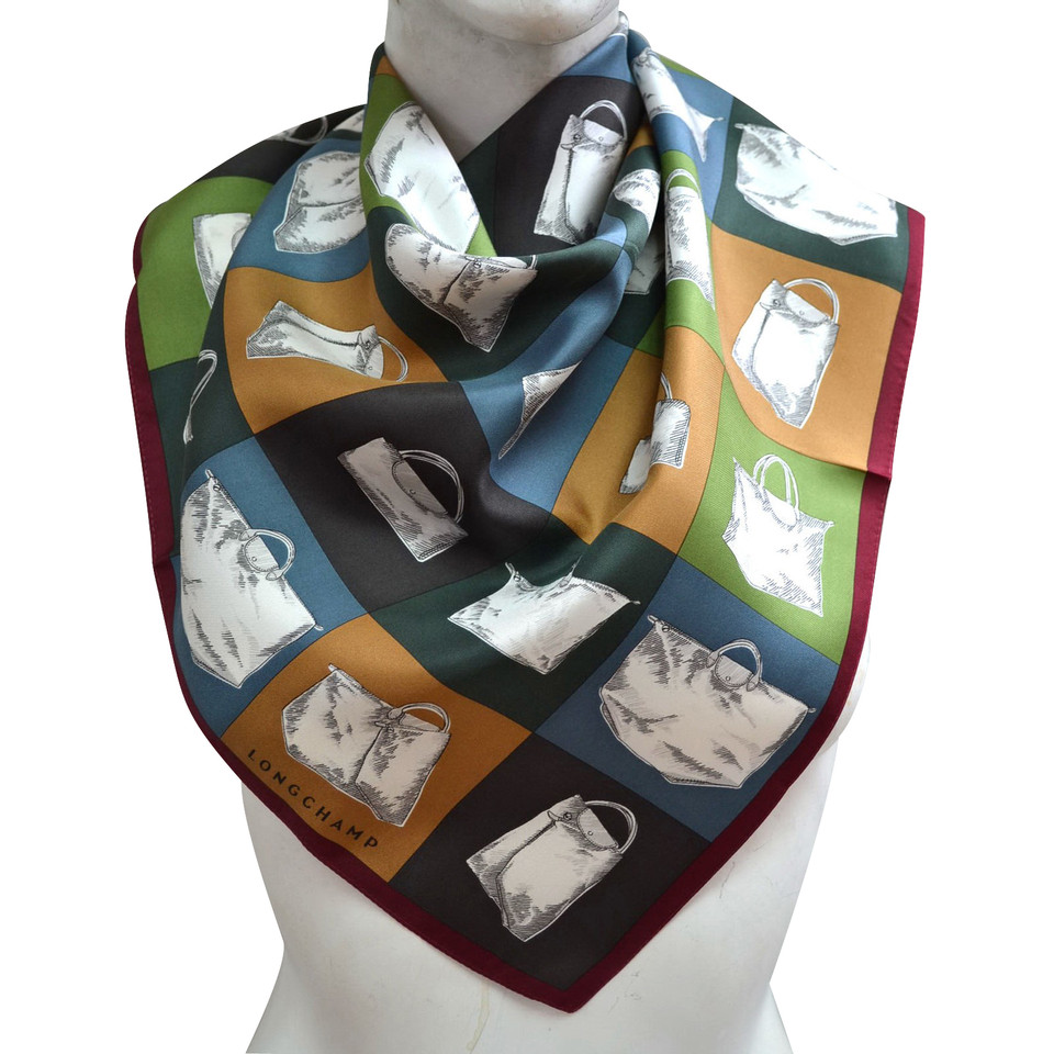 Longchamp Zijden sjaal met patroon