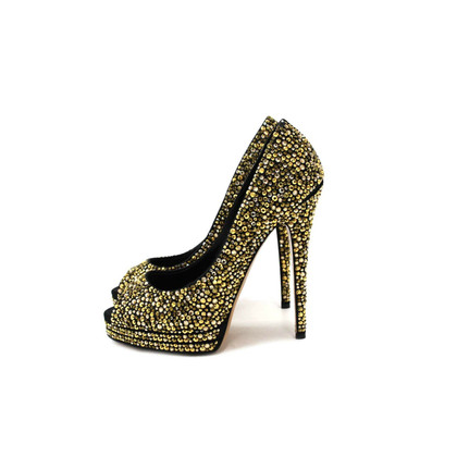 Casadei Pumps/Peeptoes Leather in Gold