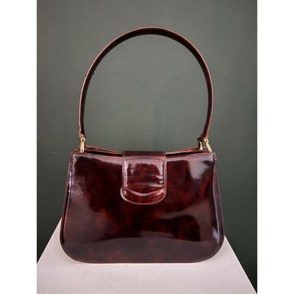 Céline Handbag Patent leather in Bordeaux