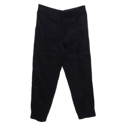 Massimo Dutti Paire de Pantalon en Lin en Noir