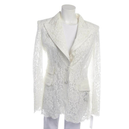 Dolce & Gabbana Giacca/Cappotto in Cotone in Bianco