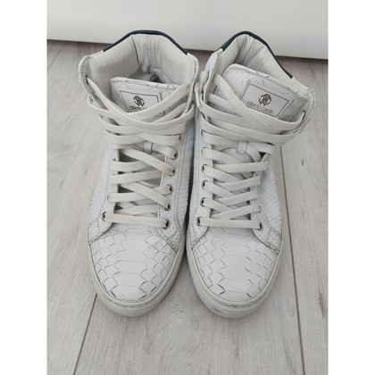 Roberto Cavalli Sneaker in Pelle in Bianco