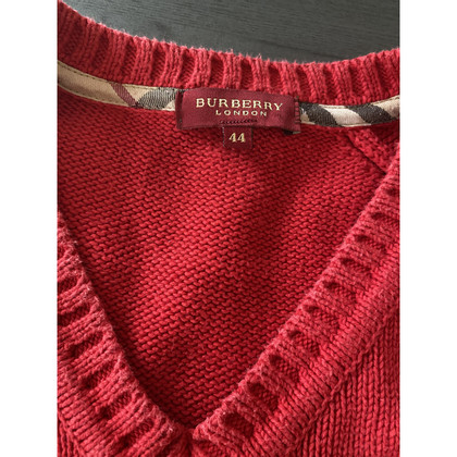 Burberry Veste/Manteau en Coton en Rouge