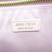 Jimmy Choo Clutch aus Leder in Fuchsia