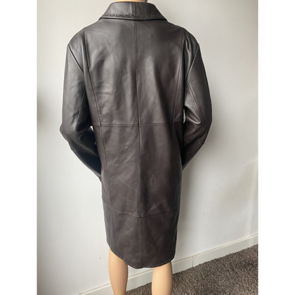 Marina Rinaldi Jacket/Coat Leather in Brown