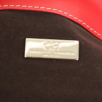 Carolina Herrera Leather shopper in dark brown