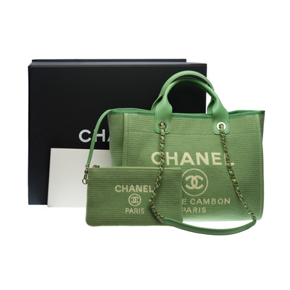 Chanel Deauville en Toile en Vert