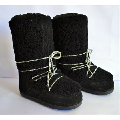 Bogner Boots Fur in Black
