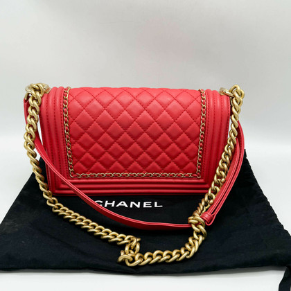 Chanel Boy Small aus Leder in Rot