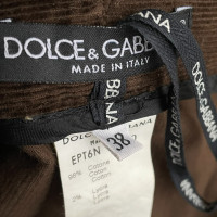 Dolce & Gabbana Hose aus Baumwolle in Braun