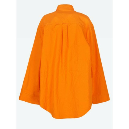 Balenciaga Jacke/Mantel aus Baumwolle in Orange
