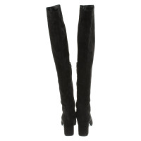 Yves Saint Laurent Overknees in Schwarz