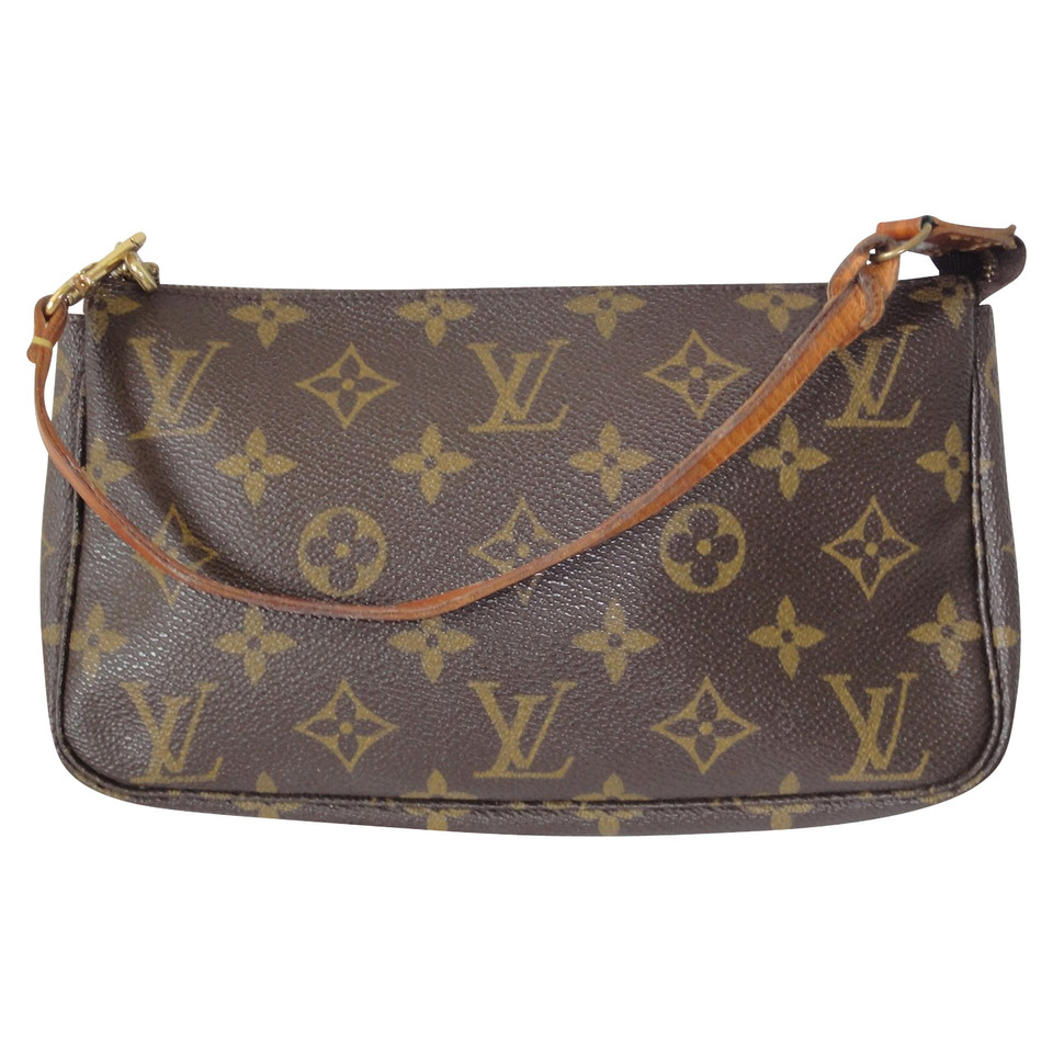 Louis Vuitton Pochette Accessoires aus Canvas in Braun