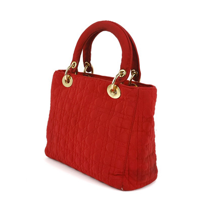 Dior Lady Dior Canvas in Rood