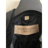 Burberry Jacke/Mantel aus Leder in Schwarz
