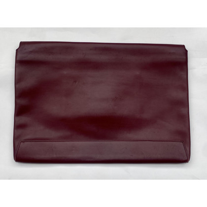 Lanvin Clutch Bag Leather in Bordeaux