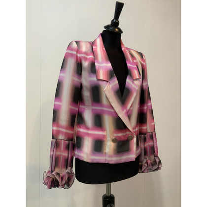 Chanel Jacke/Mantel aus Seide in Rosa / Pink