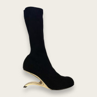 Alexander McQueen Ankle boots Canvas in Black